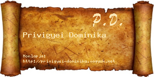 Privigyei Dominika névjegykártya